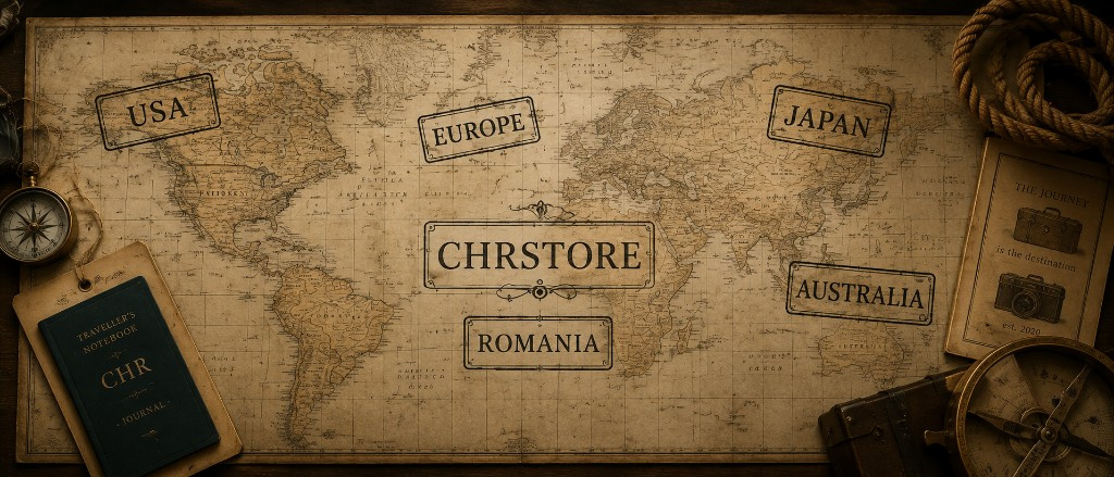 Harta editoriala — USA, Europe, Japan, Australia, Romania, CHRSTORE